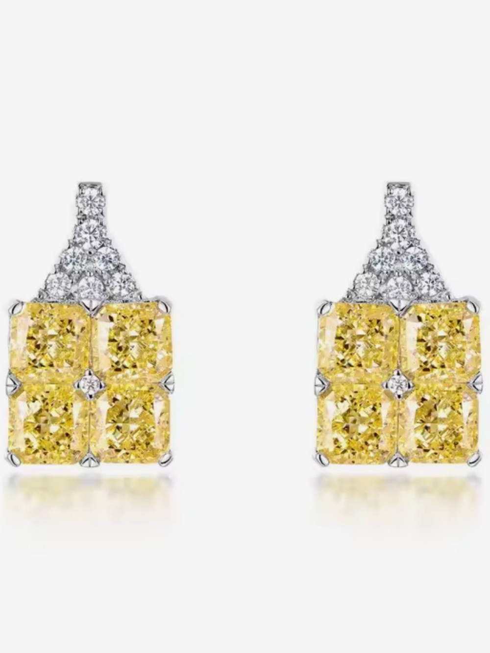18k 2ct Canary Earrings
